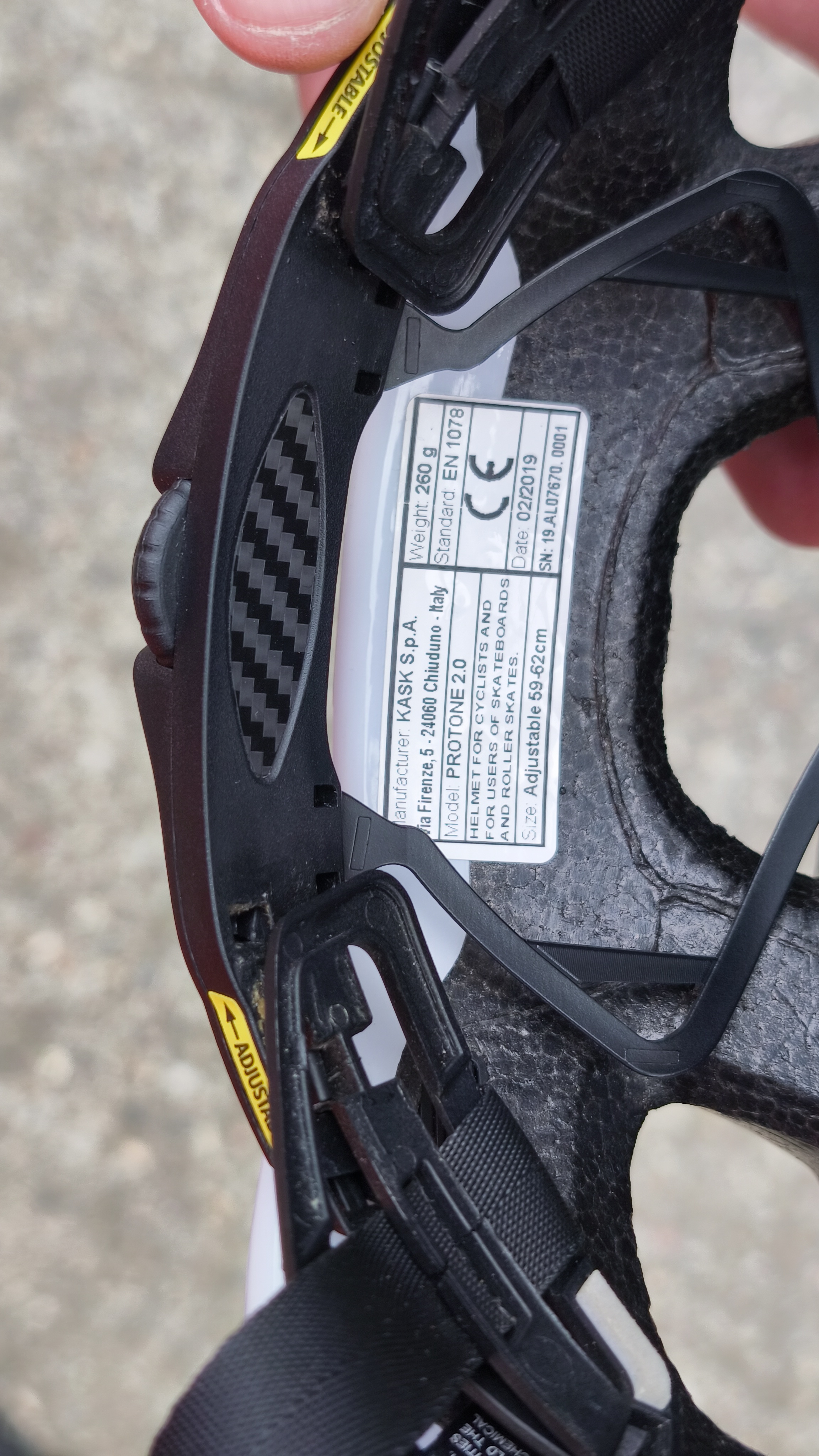 Dodatkowe Kask Protone Biały L 59-62cm — Dodatkowe